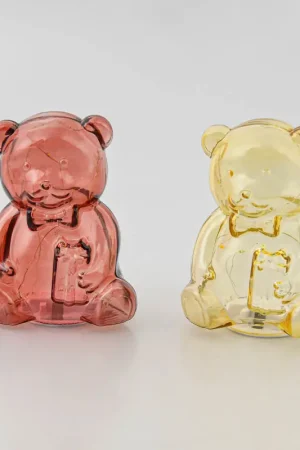 Ourson en verre lumineux à poser Retour Gratuit